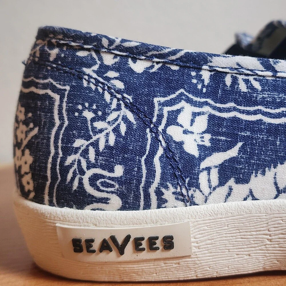 SeaVees Reyn Spooner Baja Shoes Mens Size 9.5 Hawaiian Floral Canvas Slip On